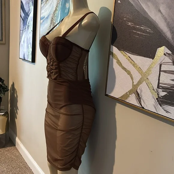 Mixed Drinks Mixed Feelings Mini Dress - Chocolate size XL - Picture 6 of 8